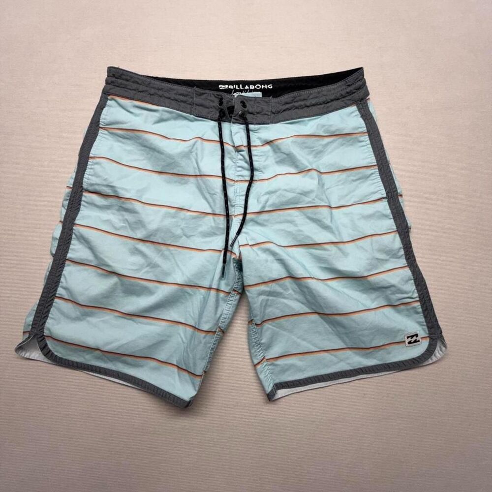 Billabong Women's Blue and Grey Swim-briefs-shorts